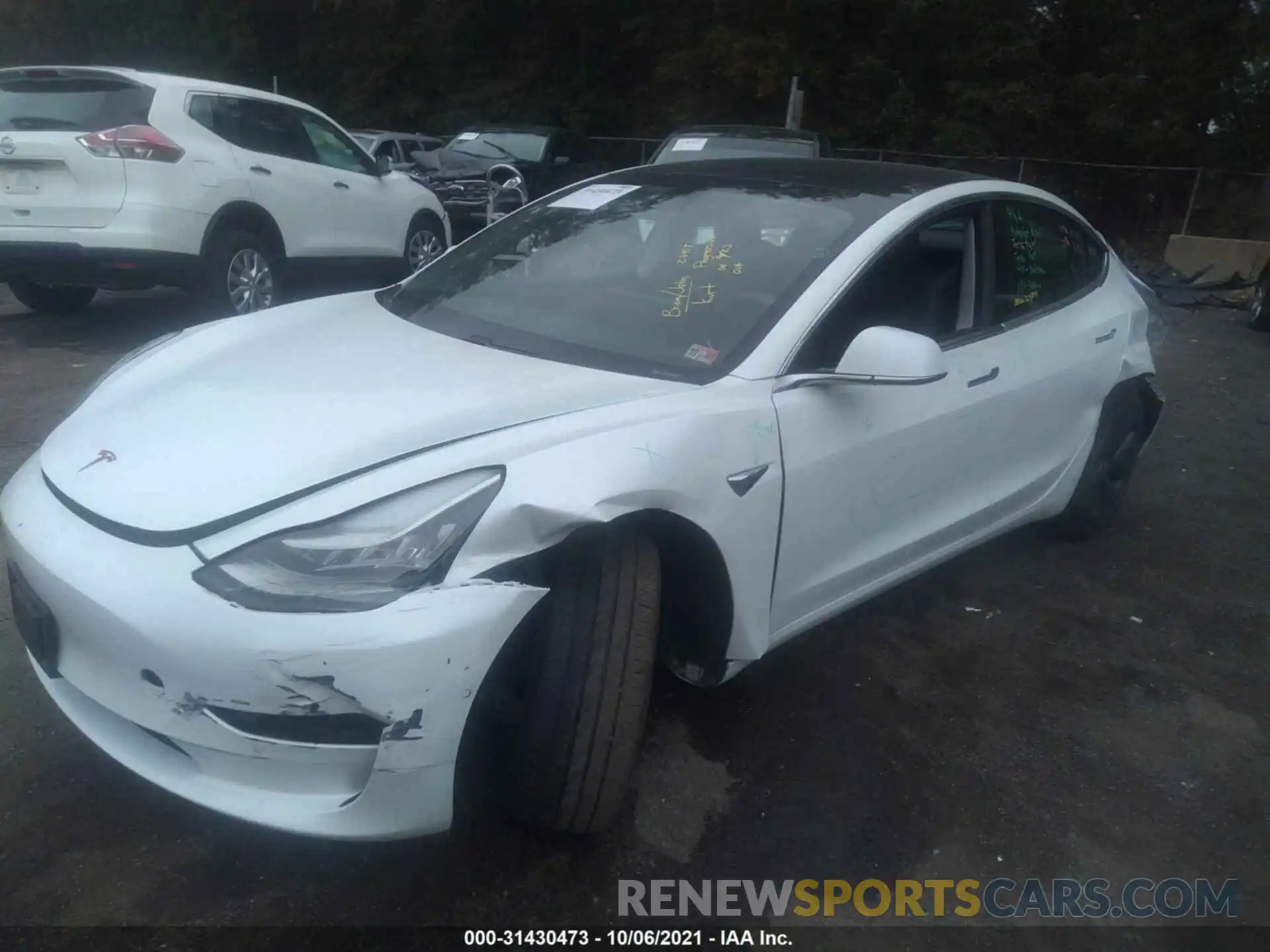 2 Photograph of a damaged car 5YJ3E1EB4KF510631 TESLA MODEL 3 2019