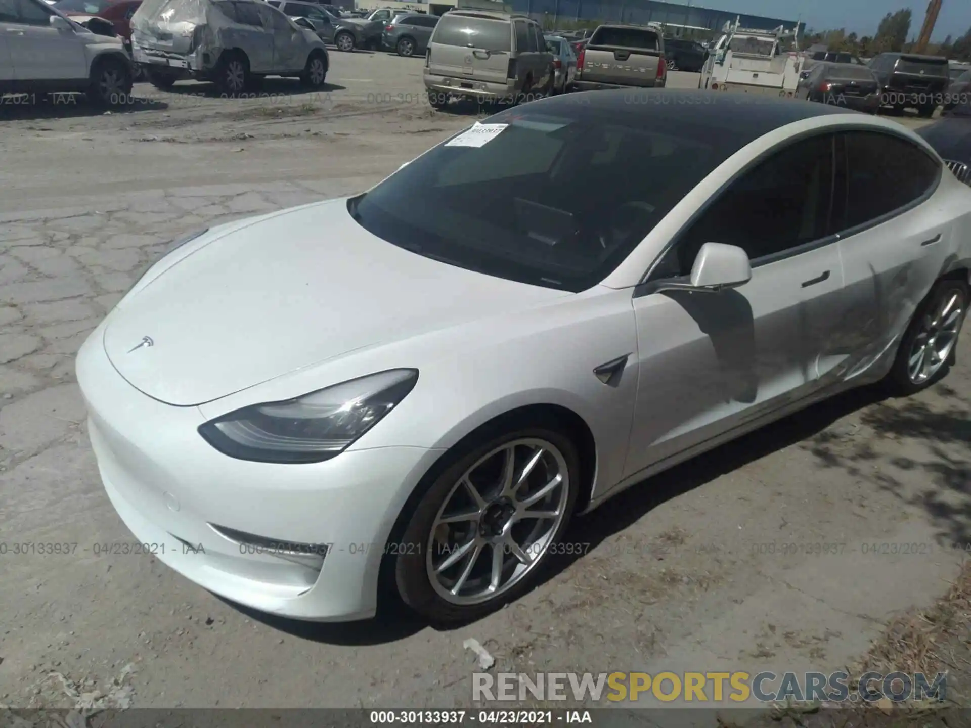 2 Photograph of a damaged car 5YJ3E1EB4KF511049 TESLA MODEL 3 2019