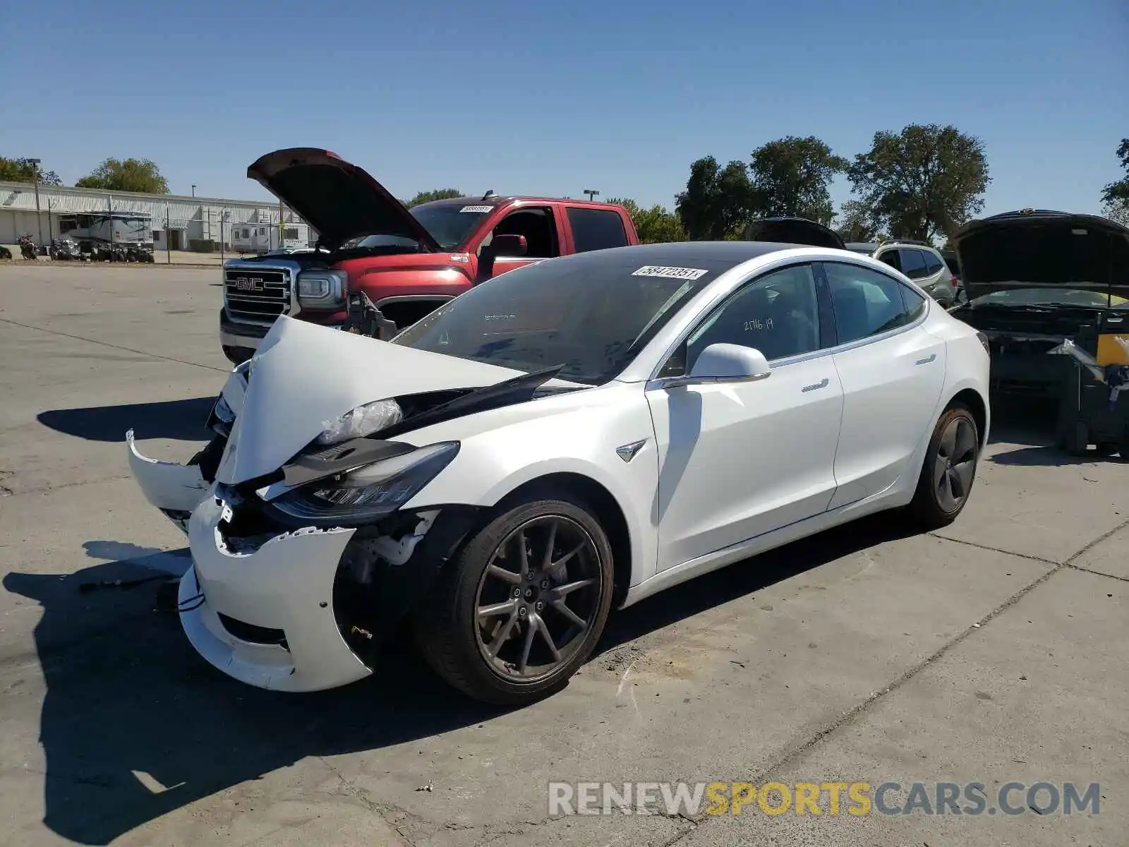 2 Photograph of a damaged car 5YJ3E1EB4KF511598 TESLA MODEL 3 2019