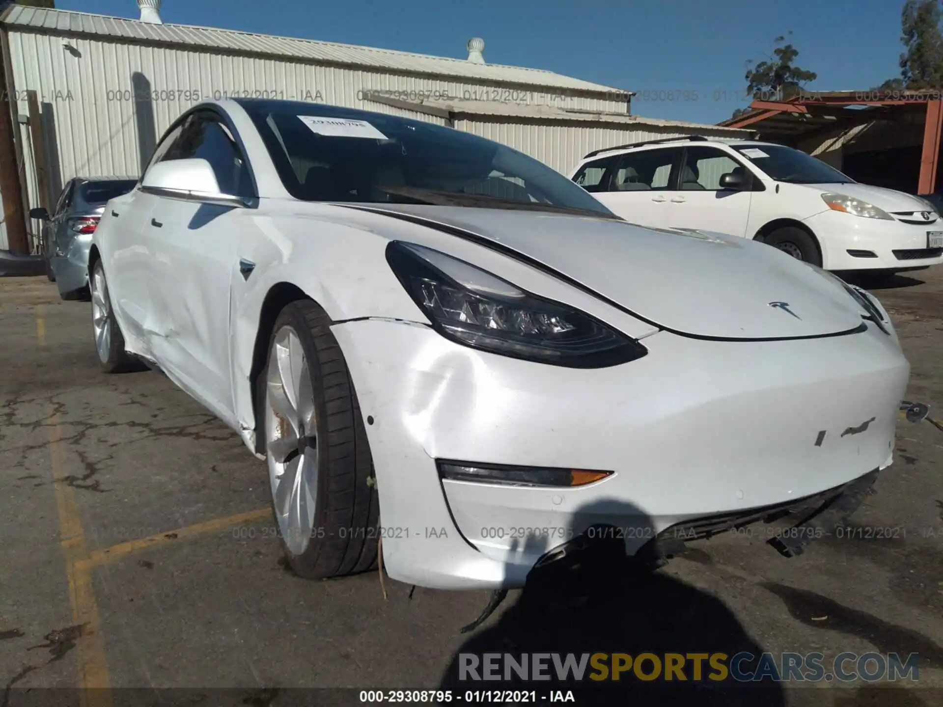 1 Photograph of a damaged car 5YJ3E1EB4KF514422 TESLA MODEL 3 2019