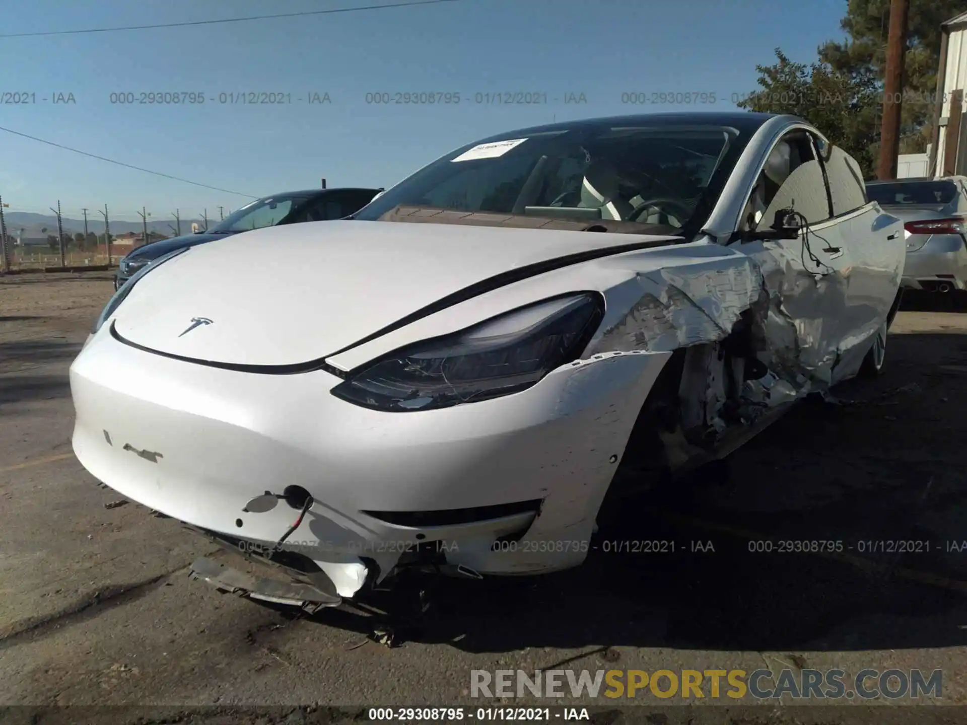 2 Photograph of a damaged car 5YJ3E1EB4KF514422 TESLA MODEL 3 2019