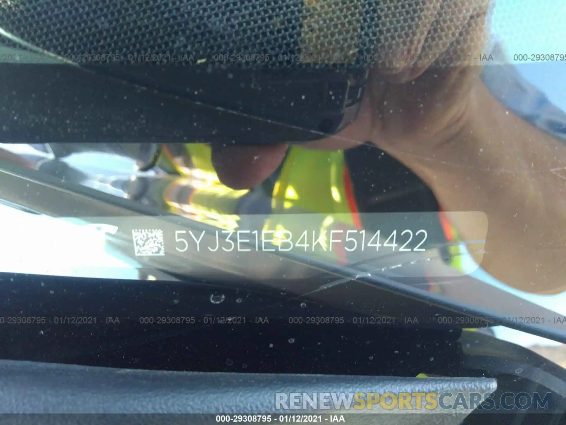 9 Photograph of a damaged car 5YJ3E1EB4KF514422 TESLA MODEL 3 2019