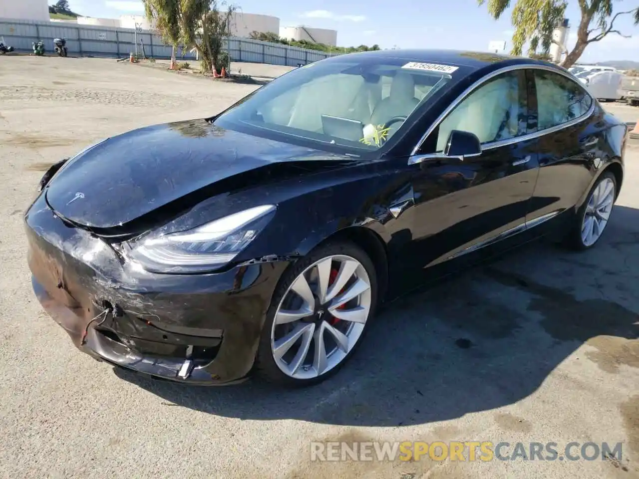 2 Photograph of a damaged car 5YJ3E1EB4KF514548 TESLA MODEL 3 2019