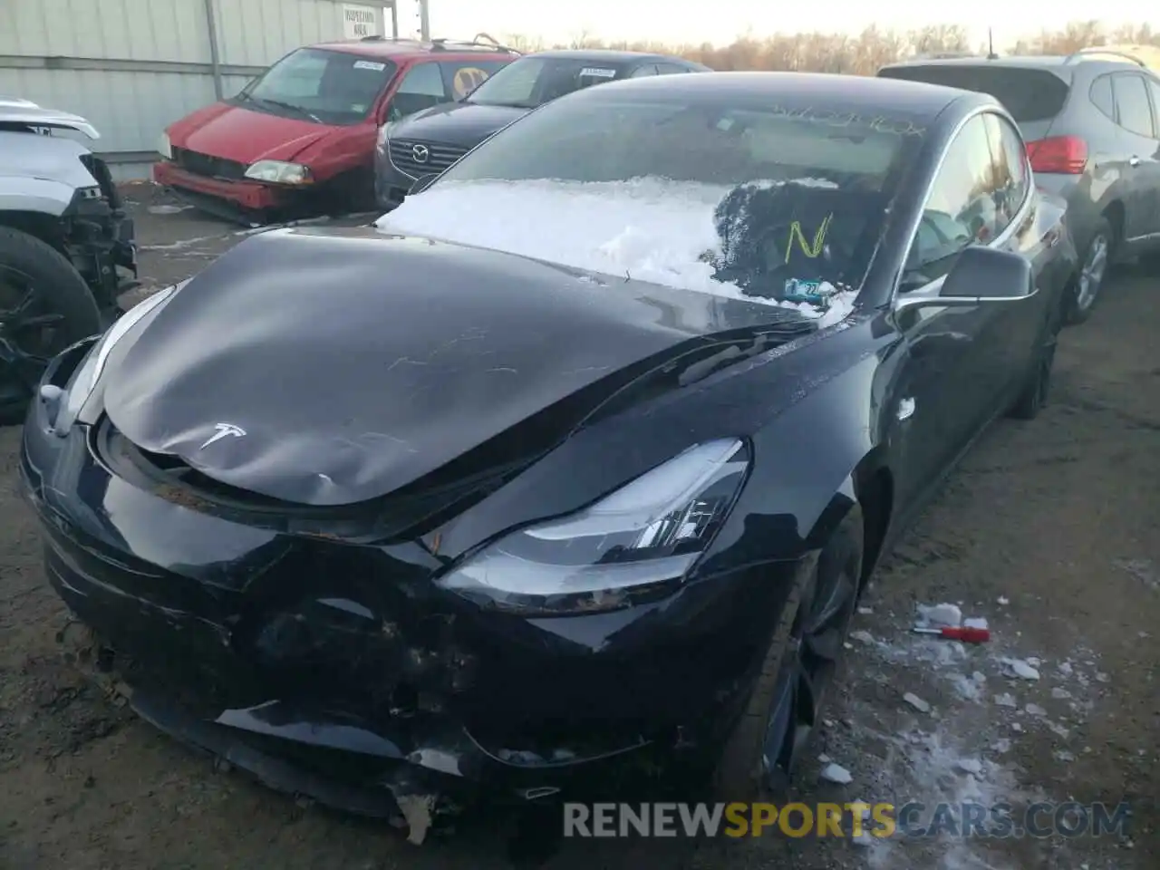 2 Photograph of a damaged car 5YJ3E1EB5KF189358 TESLA MODEL 3 2019