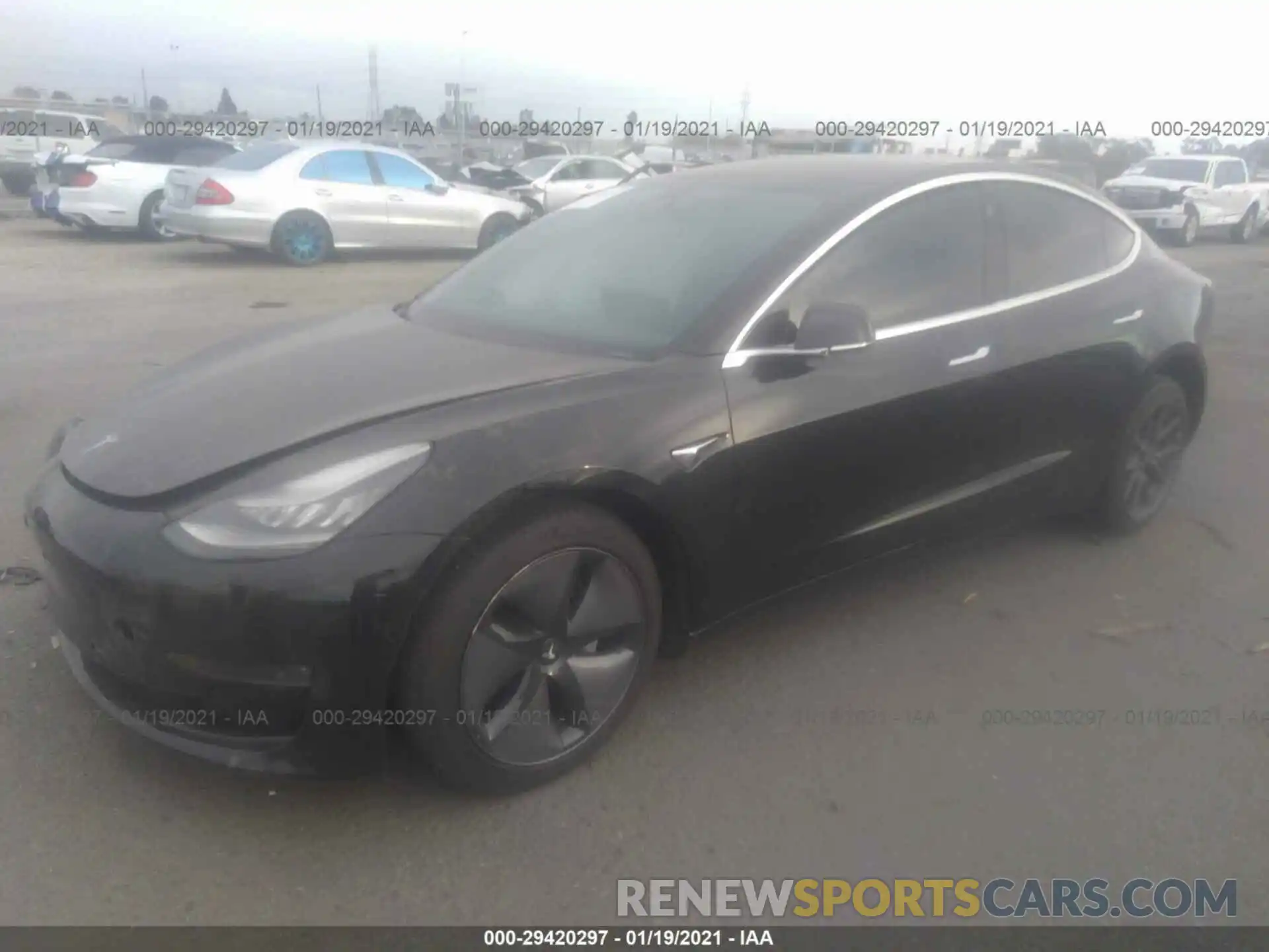 2 Photograph of a damaged car 5YJ3E1EB5KF191238 TESLA MODEL 3 2019