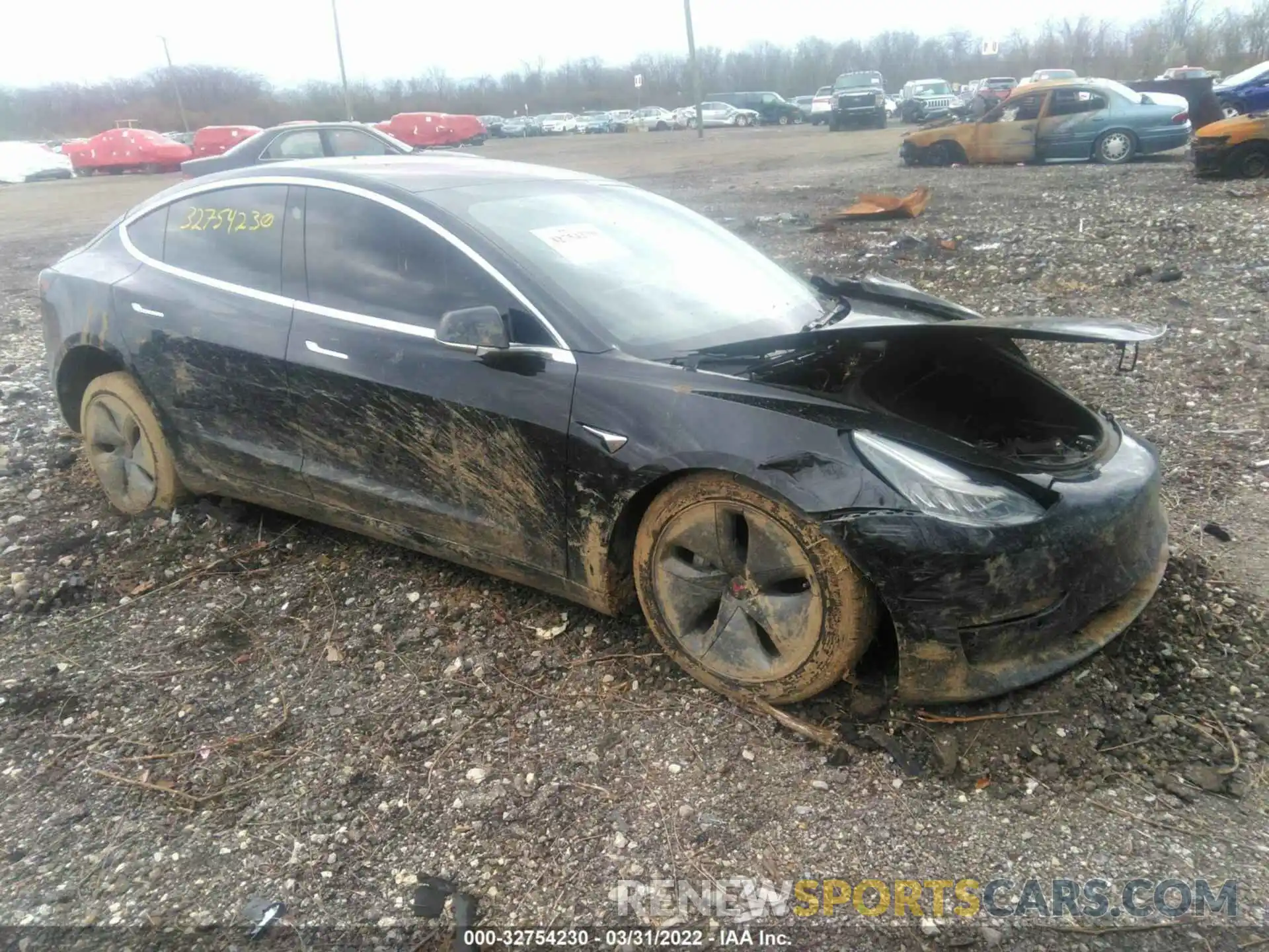 1 Photograph of a damaged car 5YJ3E1EB5KF193443 TESLA MODEL 3 2019