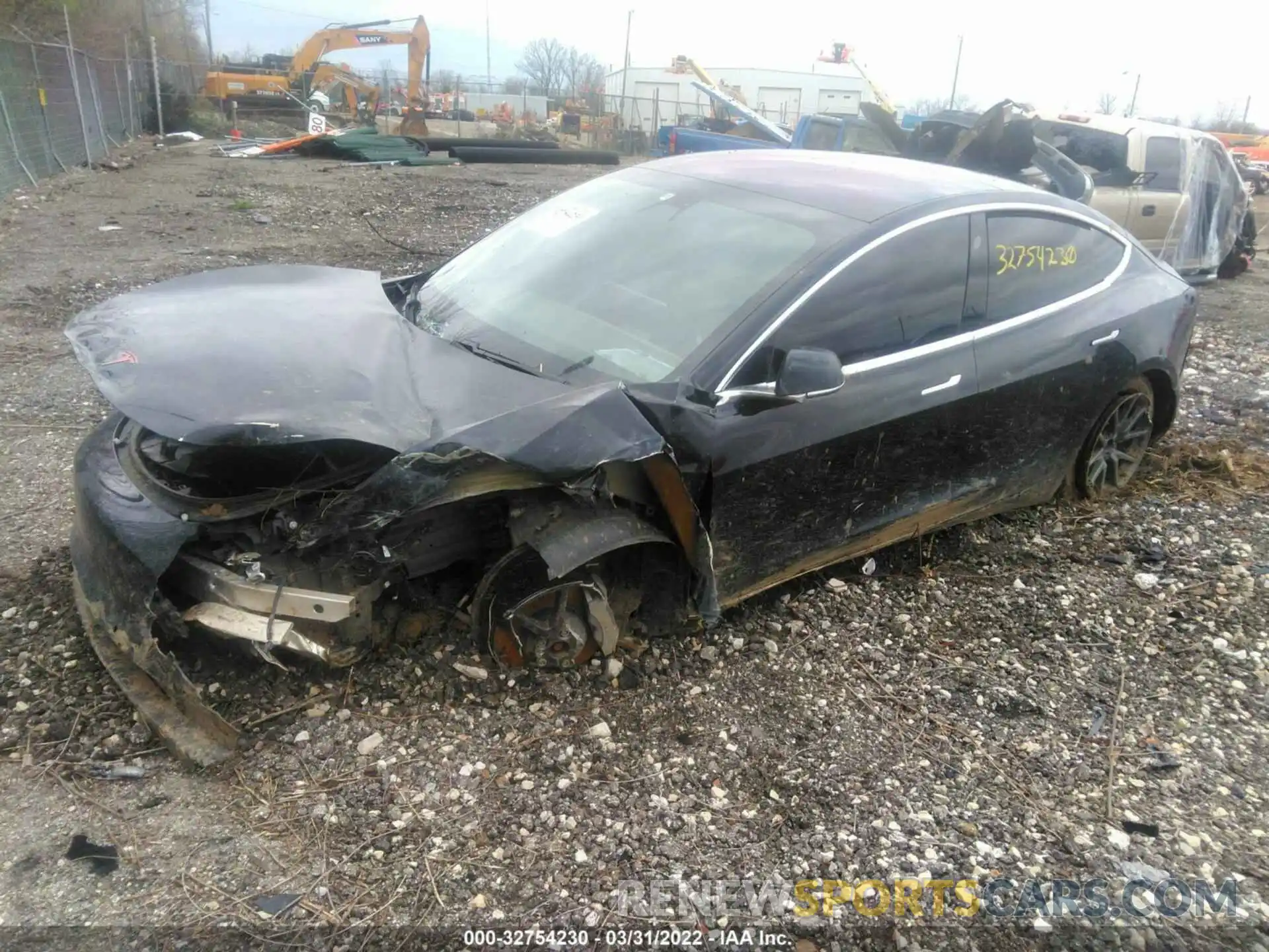 2 Photograph of a damaged car 5YJ3E1EB5KF193443 TESLA MODEL 3 2019