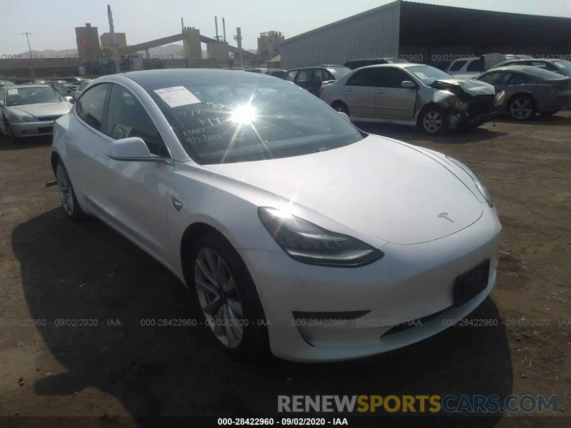 1 Photograph of a damaged car 5YJ3E1EB5KF194415 TESLA MODEL 3 2019