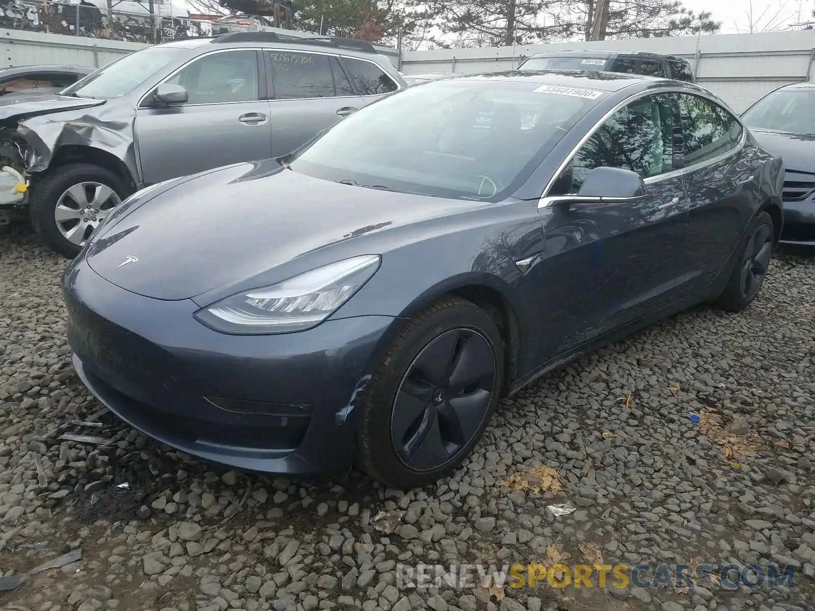 2 Photograph of a damaged car 5YJ3E1EB5KF209804 TESLA MODEL 3 2019