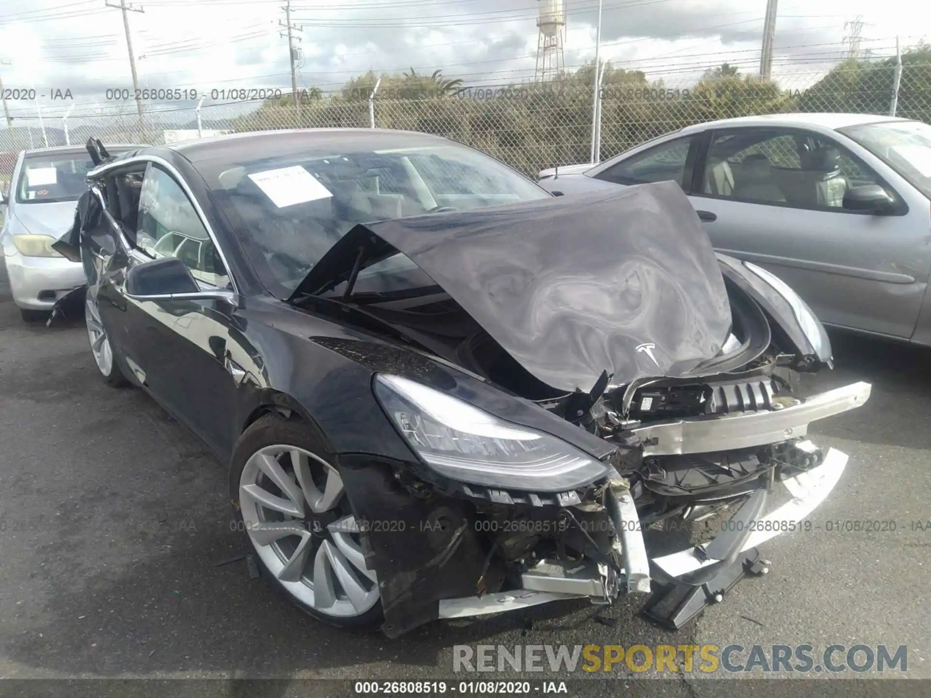 1 Photograph of a damaged car 5YJ3E1EB5KF211987 TESLA MODEL 3 2019