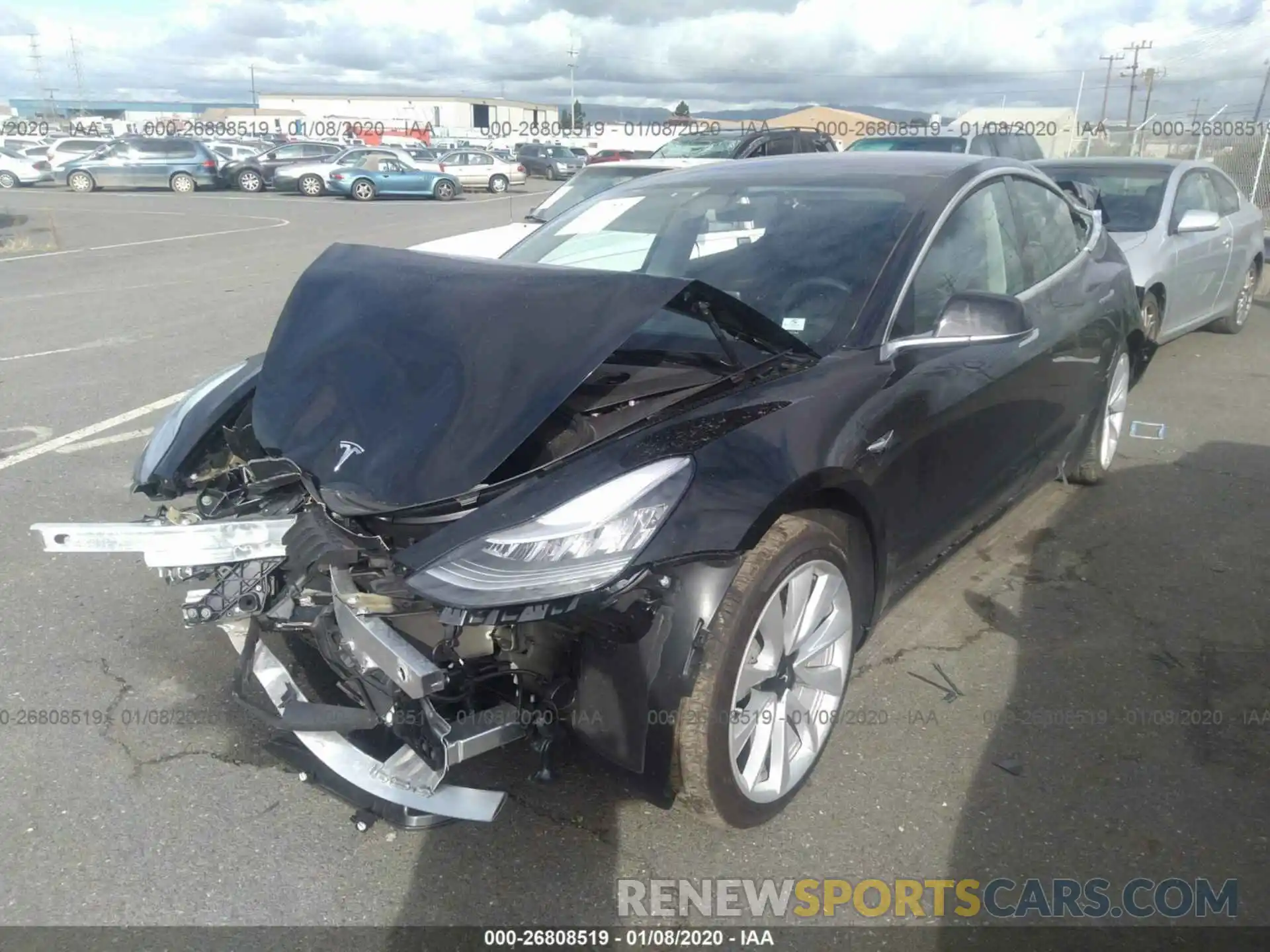 2 Photograph of a damaged car 5YJ3E1EB5KF211987 TESLA MODEL 3 2019