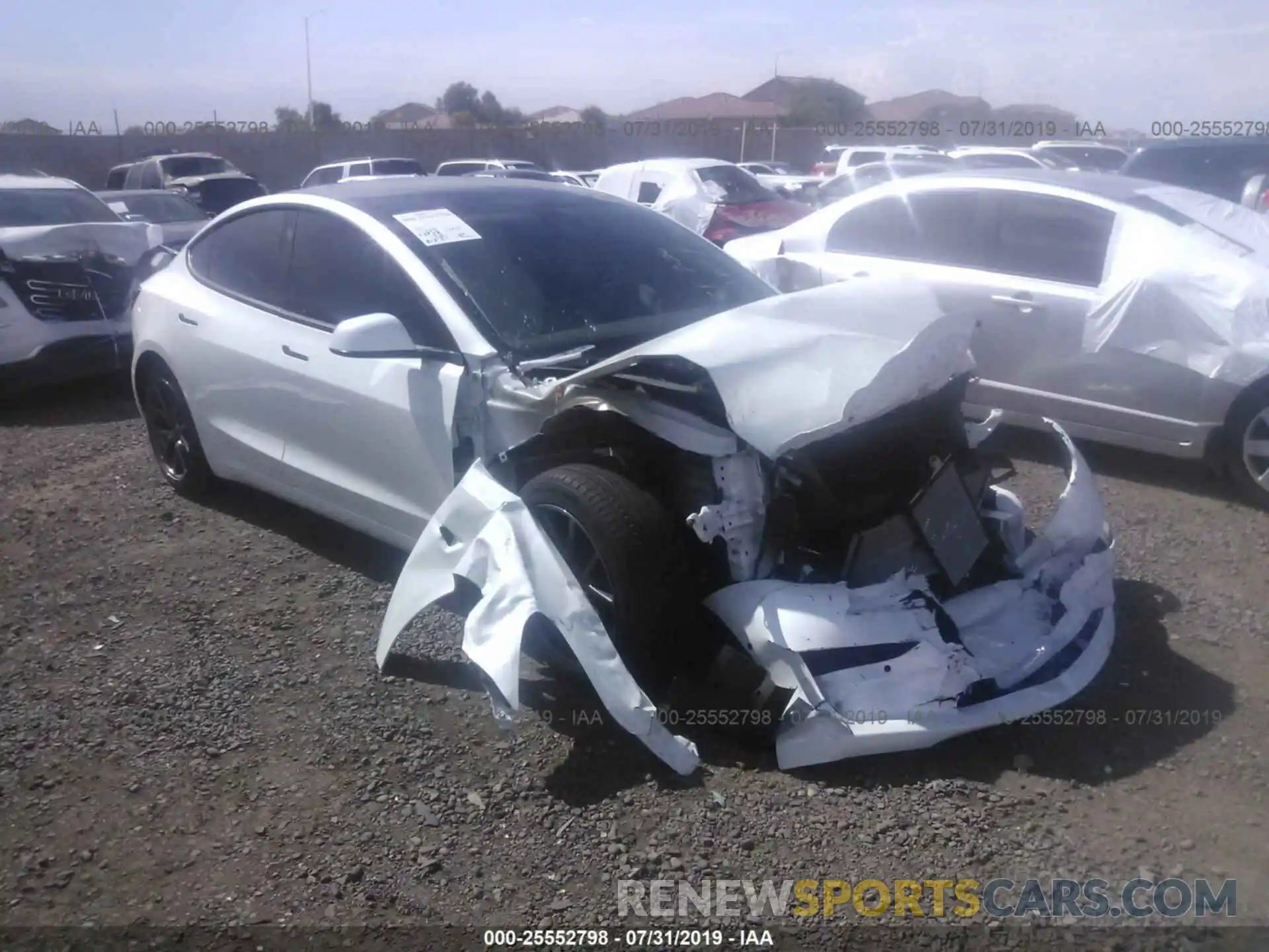 1 Photograph of a damaged car 5YJ3E1EB5KF213559 TESLA MODEL 3 2019