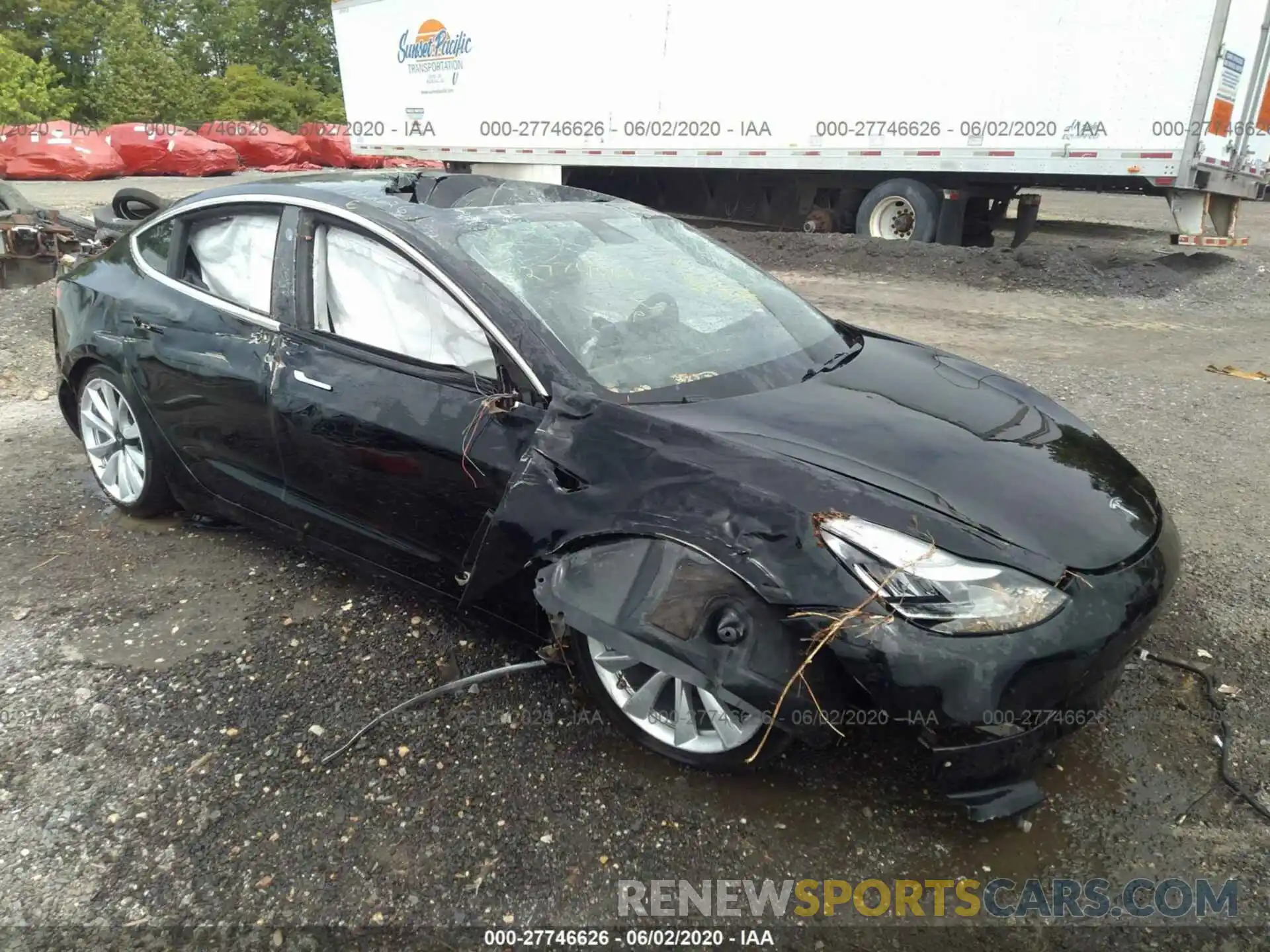 1 Photograph of a damaged car 5YJ3E1EB5KF365339 TESLA MODEL 3 2019