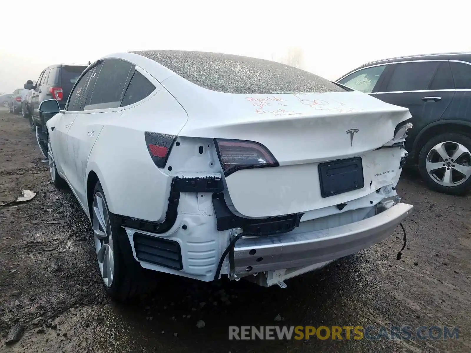 3 Photograph of a damaged car 5YJ3E1EB5KF365759 TESLA MODEL 3 2019