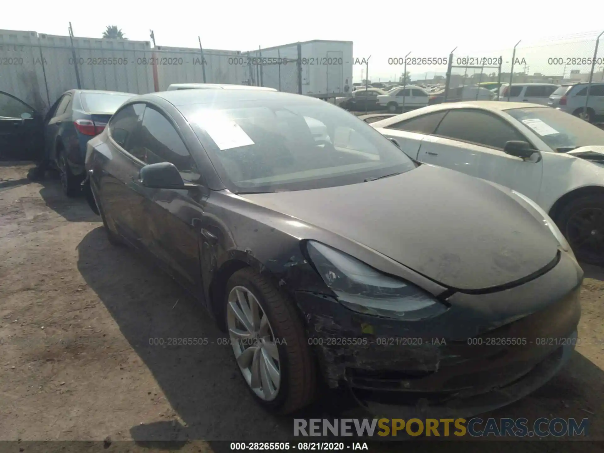 1 Photograph of a damaged car 5YJ3E1EB5KF368306 TESLA MODEL 3 2019