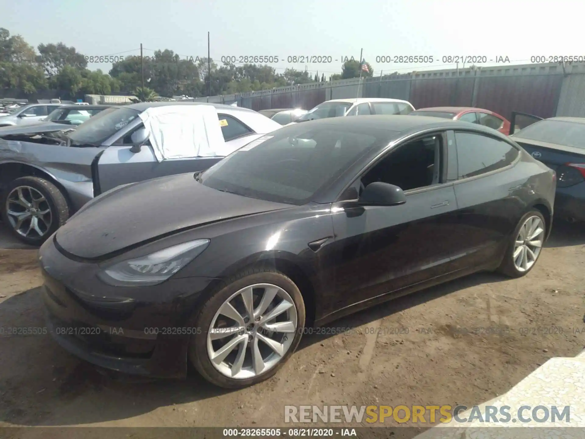 2 Photograph of a damaged car 5YJ3E1EB5KF368306 TESLA MODEL 3 2019