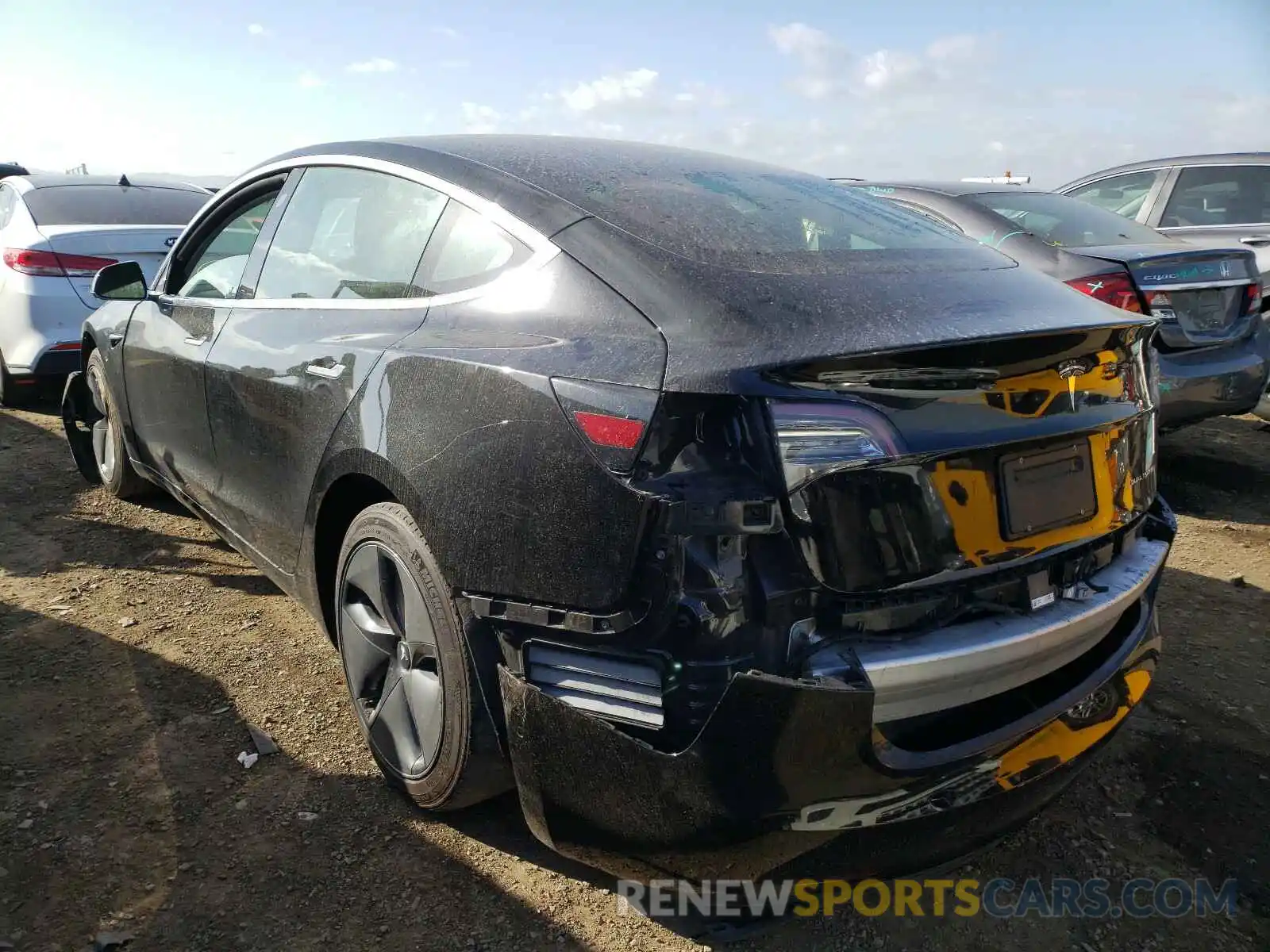 3 Photograph of a damaged car 5YJ3E1EB5KF385199 TESLA MODEL 3 2019