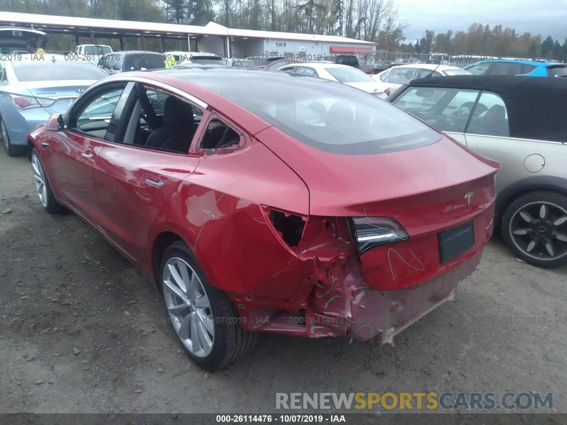 3 Photograph of a damaged car 5YJ3E1EB5KF389382 TESLA MODEL 3 2019