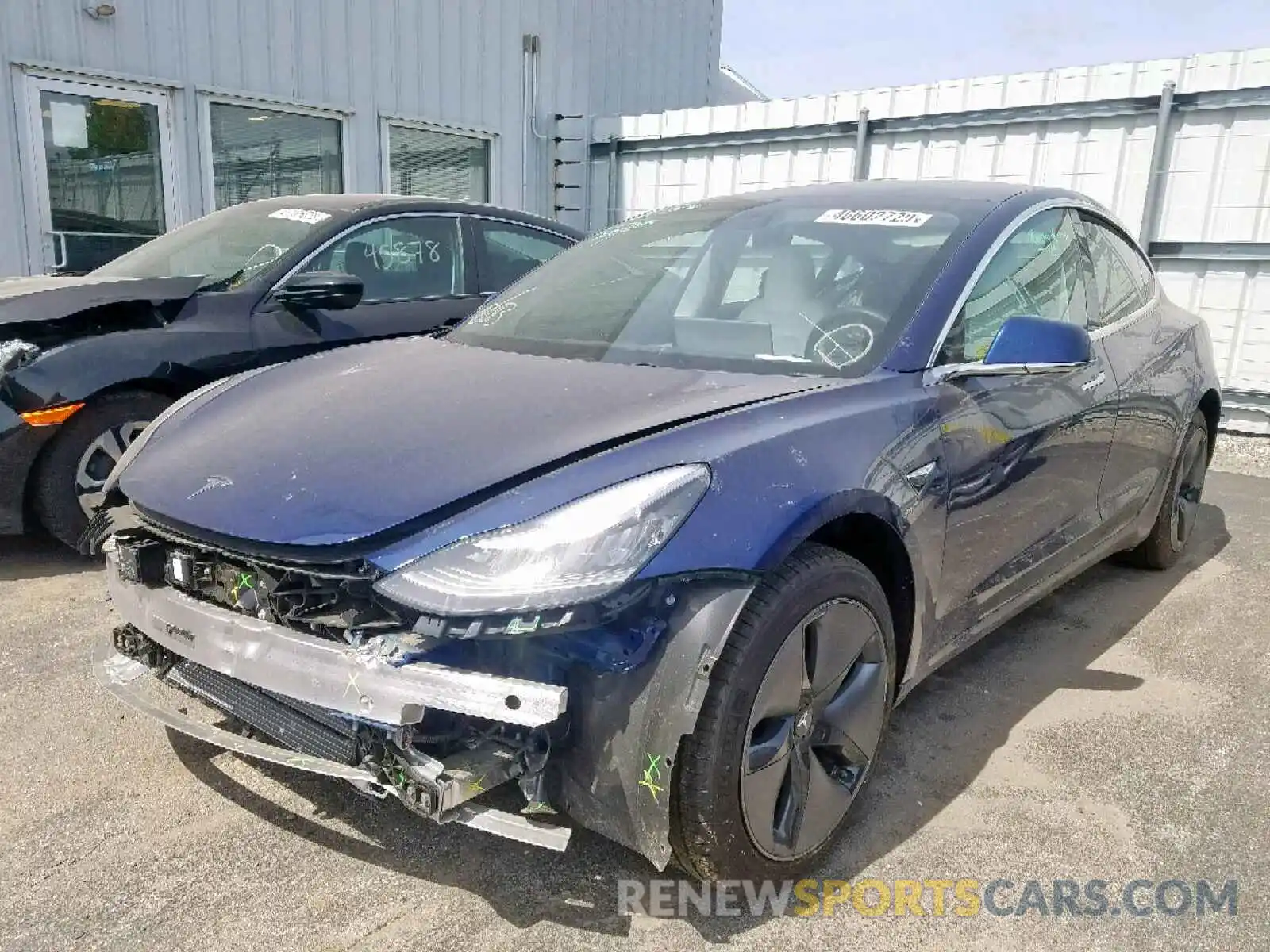 2 Photograph of a damaged car 5YJ3E1EB5KF391004 TESLA MODEL 3 2019