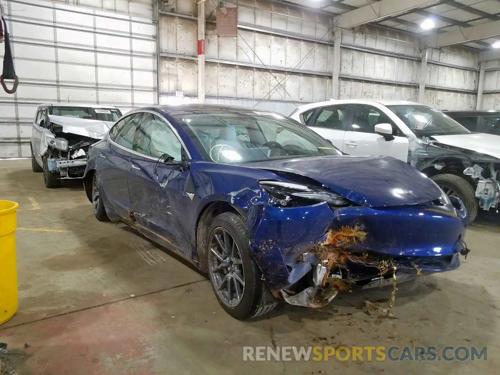 1 Photograph of a damaged car 5YJ3E1EB5KF391102 TESLA MODEL 3 2019