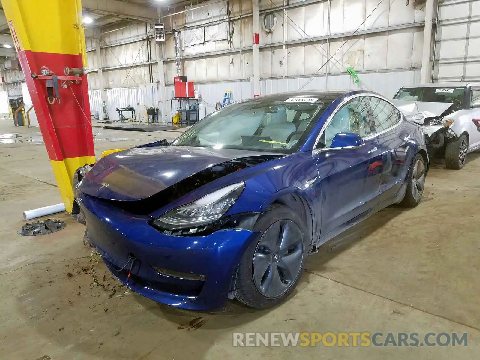 2 Photograph of a damaged car 5YJ3E1EB5KF391102 TESLA MODEL 3 2019