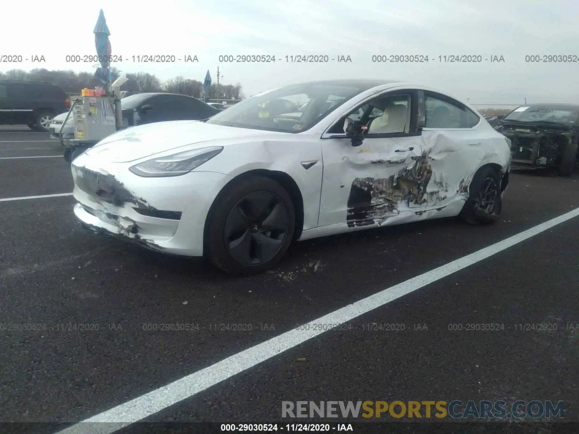 2 Photograph of a damaged car 5YJ3E1EB5KF391326 TESLA MODEL 3 2019