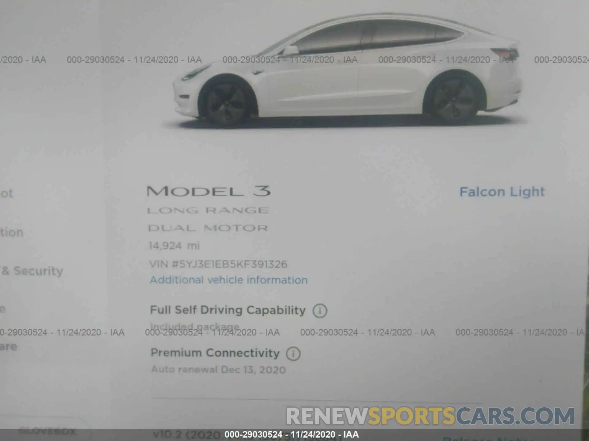 7 Фотография поврежденного автомобиля 5YJ3E1EB5KF391326 TESLA MODEL 3 2019