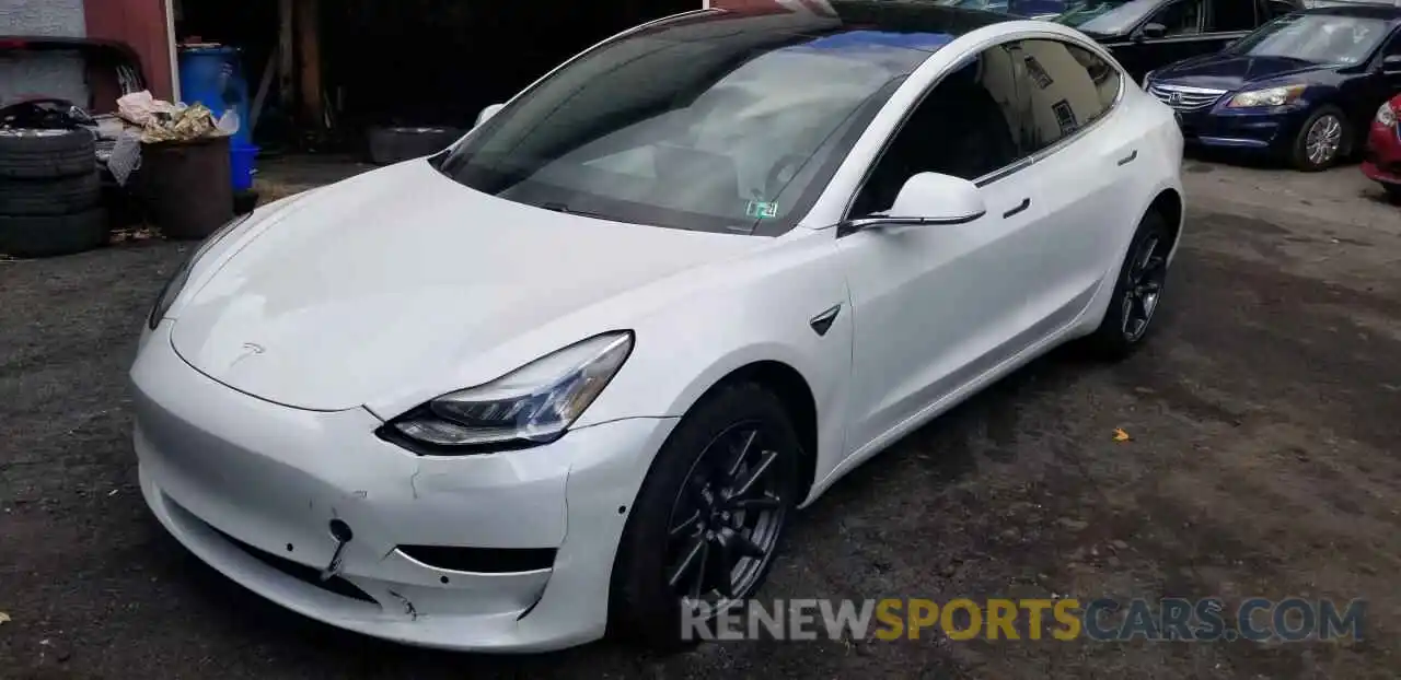 2 Photograph of a damaged car 5YJ3E1EB5KF391343 TESLA MODEL 3 2019