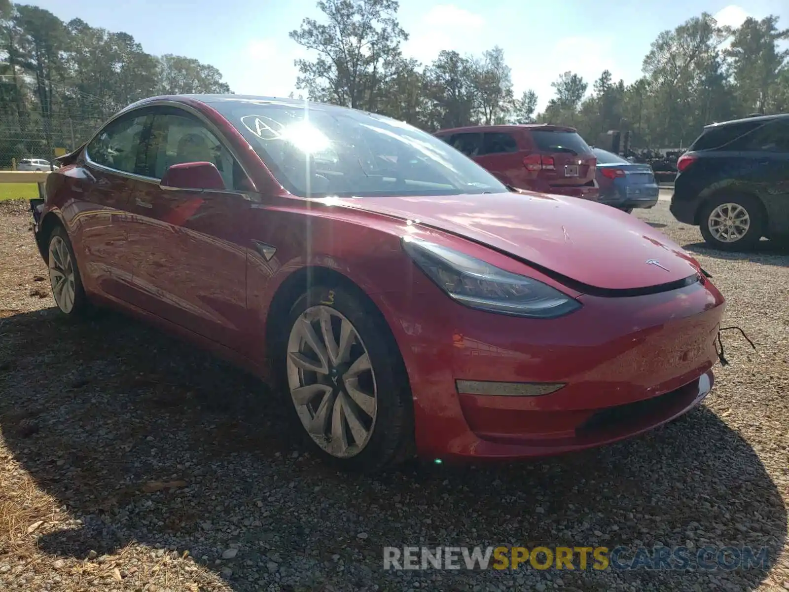 1 Photograph of a damaged car 5YJ3E1EB5KF391911 TESLA MODEL 3 2019