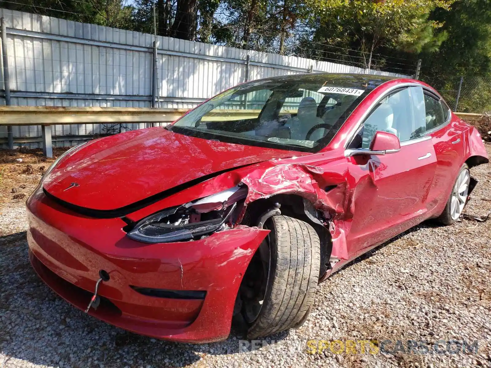 2 Photograph of a damaged car 5YJ3E1EB5KF391911 TESLA MODEL 3 2019