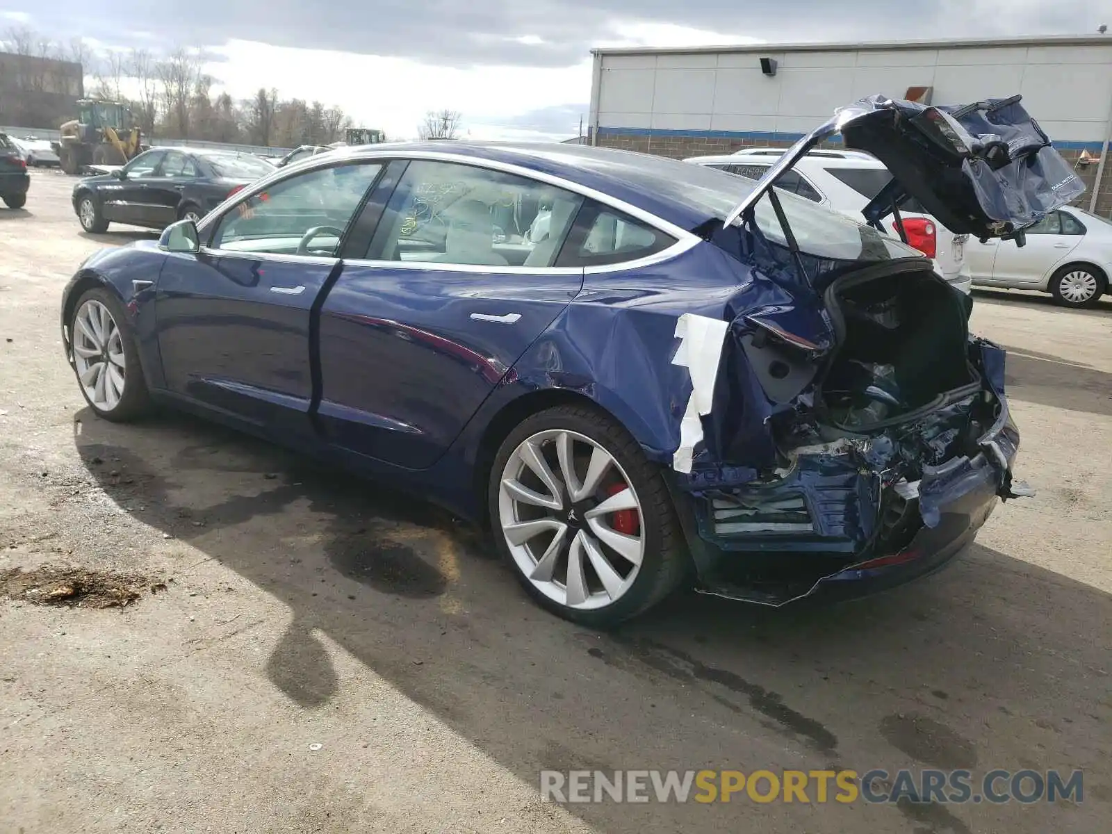 3 Photograph of a damaged car 5YJ3E1EB5KF393576 TESLA MODEL 3 2019