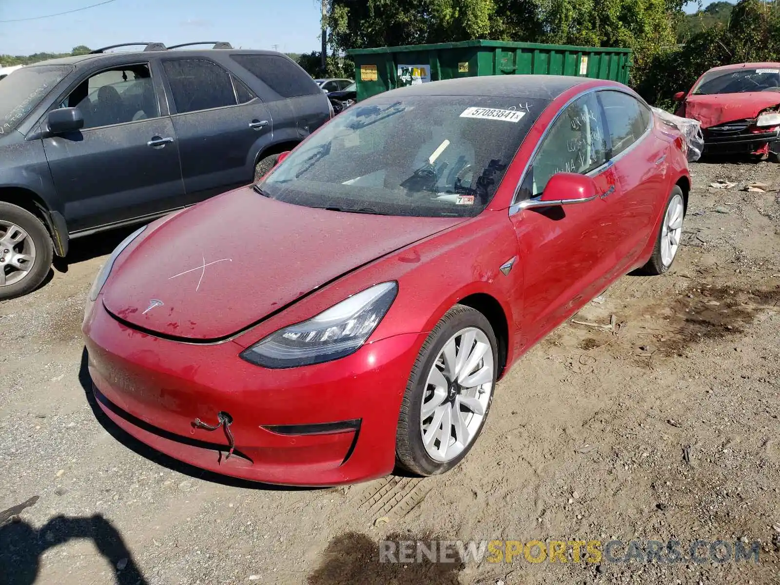 2 Photograph of a damaged car 5YJ3E1EB5KF406939 TESLA MODEL 3 2019