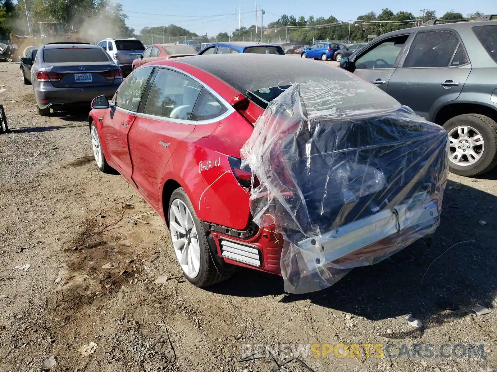 3 Photograph of a damaged car 5YJ3E1EB5KF406939 TESLA MODEL 3 2019