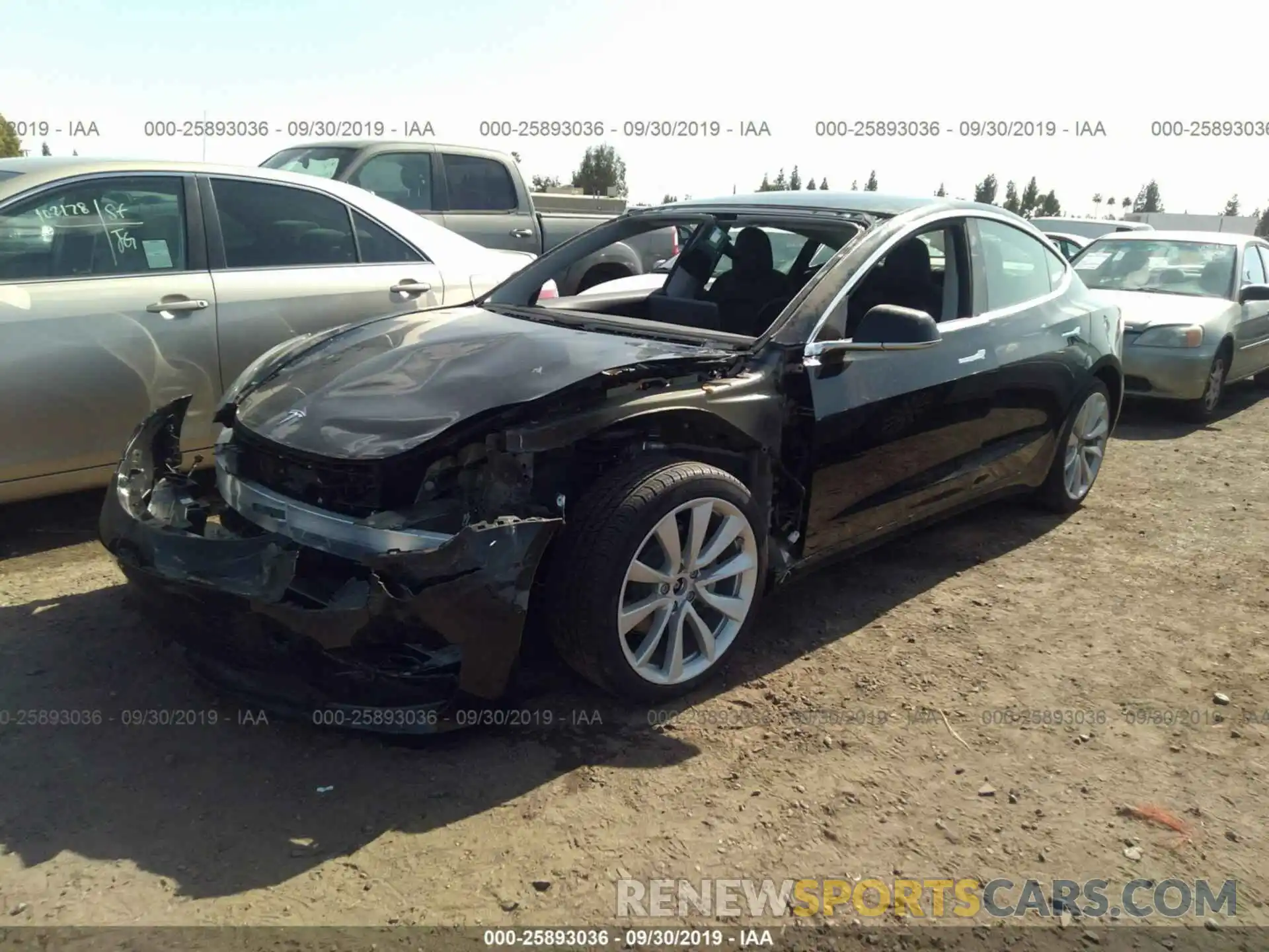 2 Photograph of a damaged car 5YJ3E1EB5KF408447 TESLA MODEL 3 2019