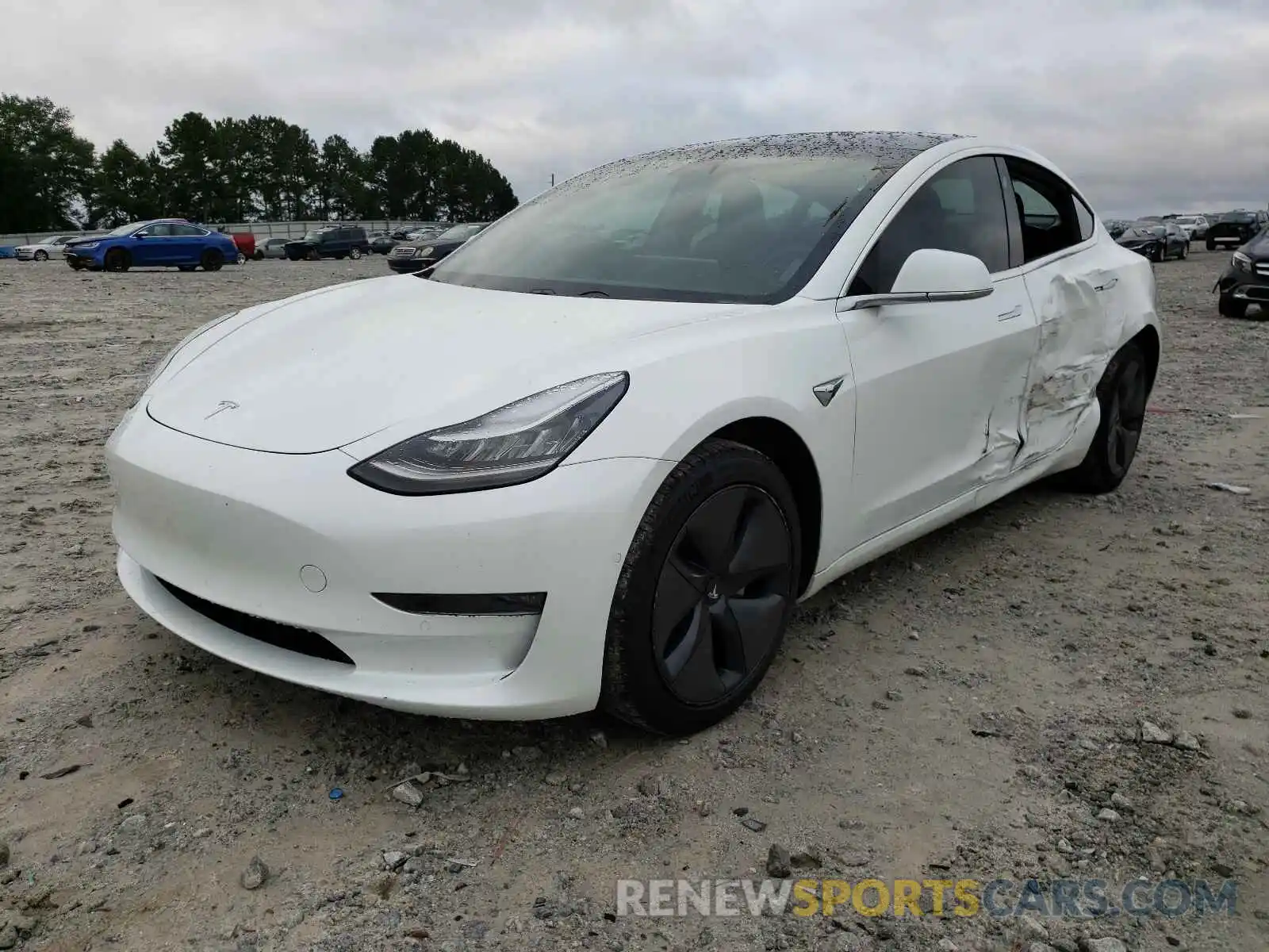 2 Photograph of a damaged car 5YJ3E1EB5KF418377 TESLA MODEL 3 2019