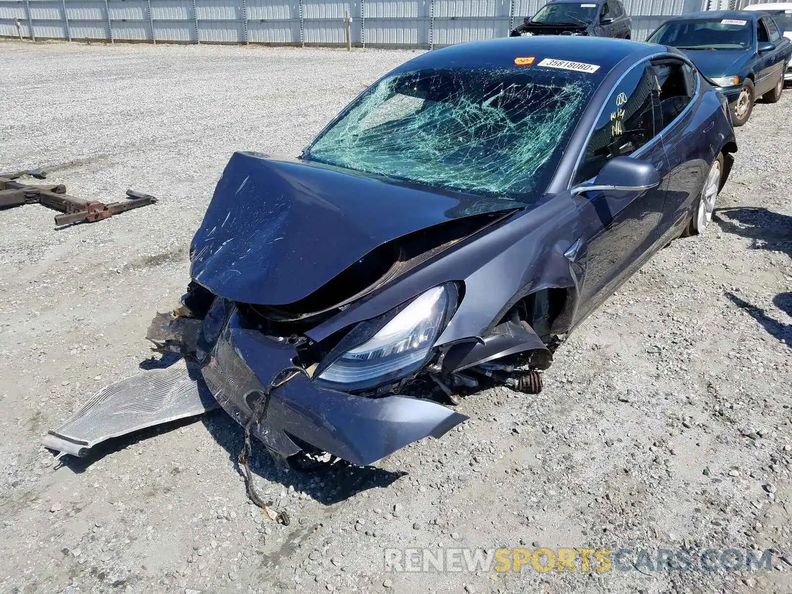 2 Photograph of a damaged car 5YJ3E1EB5KF418489 TESLA MODEL 3 2019