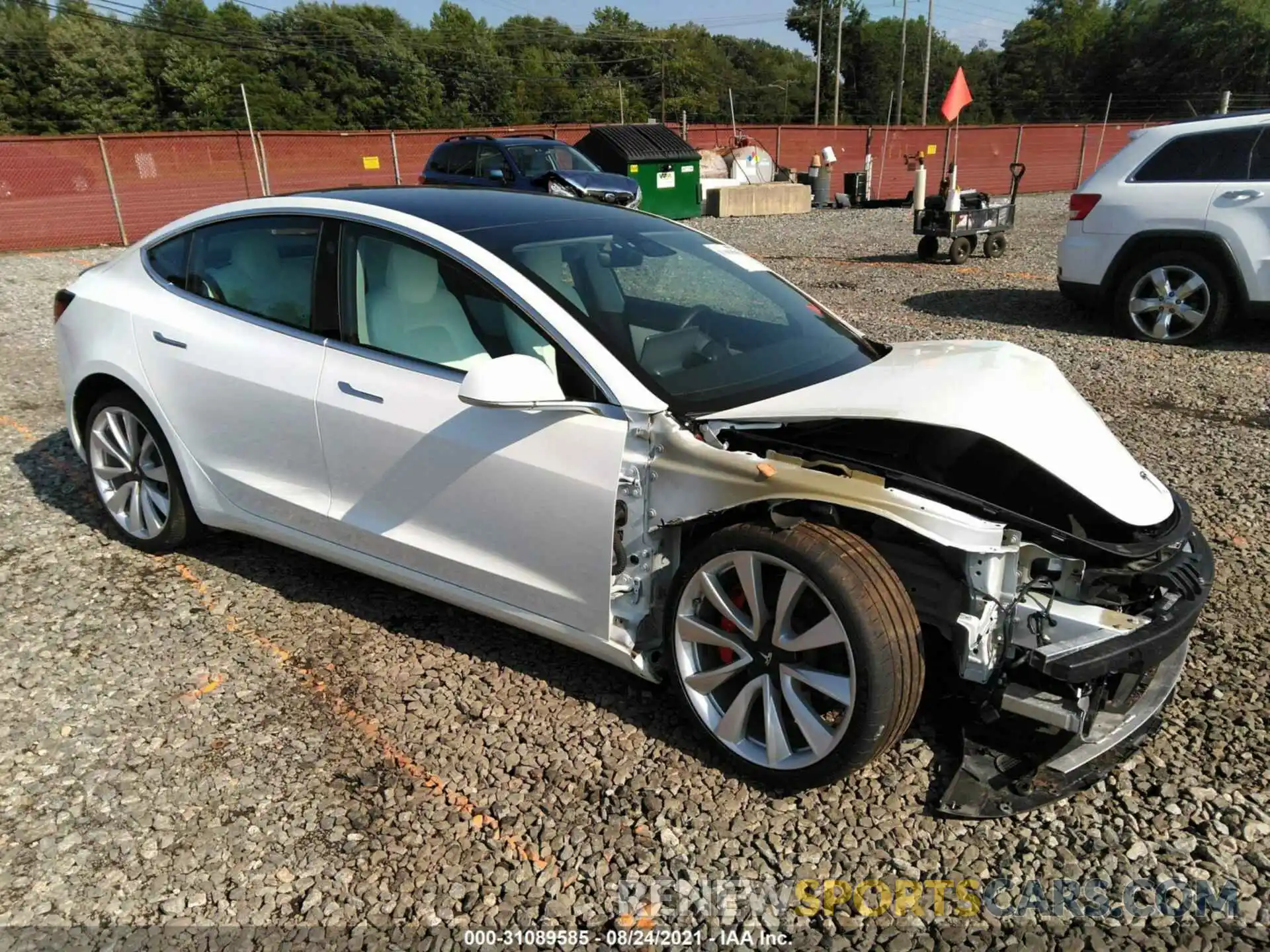 1 Photograph of a damaged car 5YJ3E1EB5KF422123 TESLA MODEL 3 2019