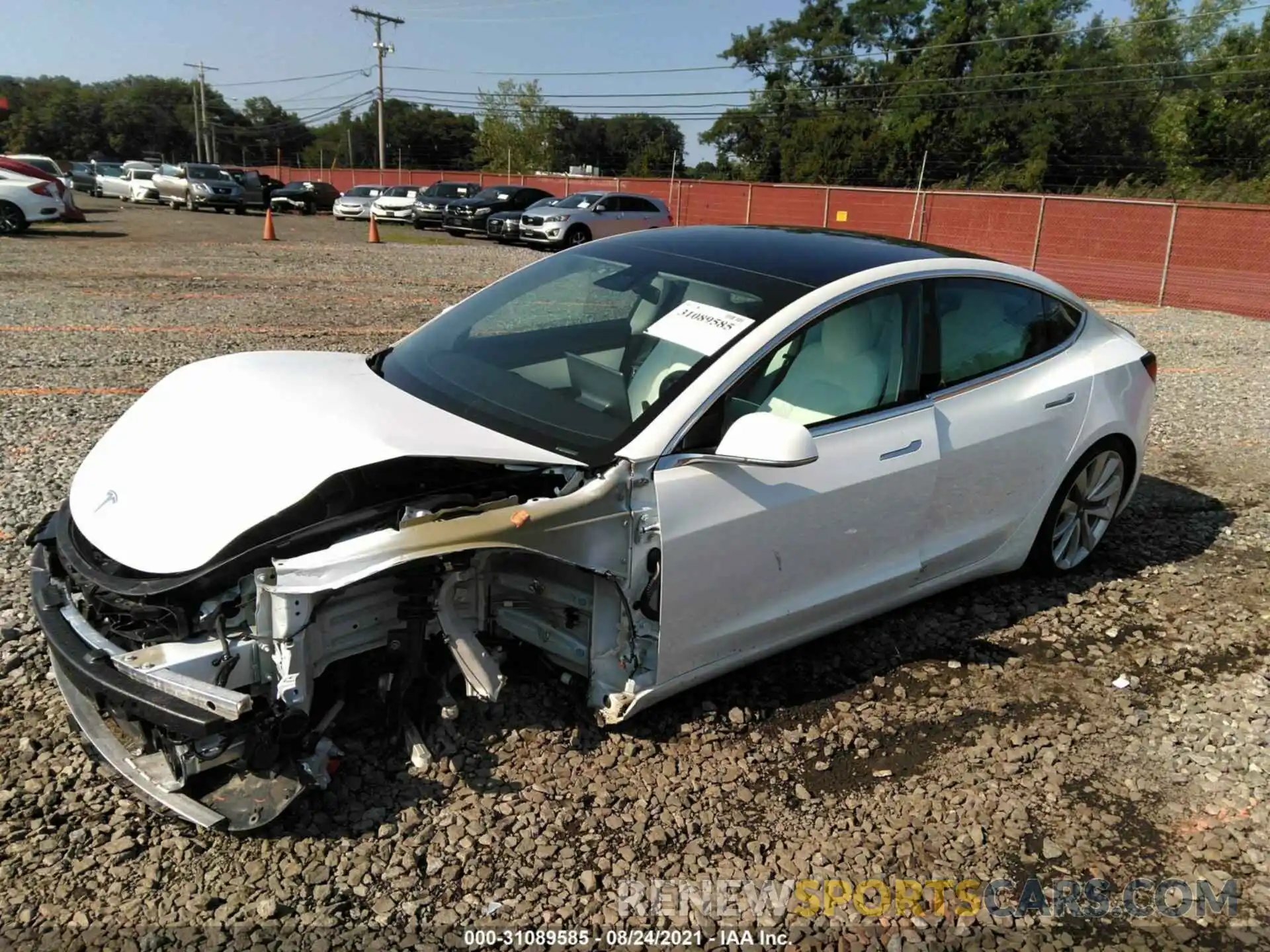 2 Photograph of a damaged car 5YJ3E1EB5KF422123 TESLA MODEL 3 2019