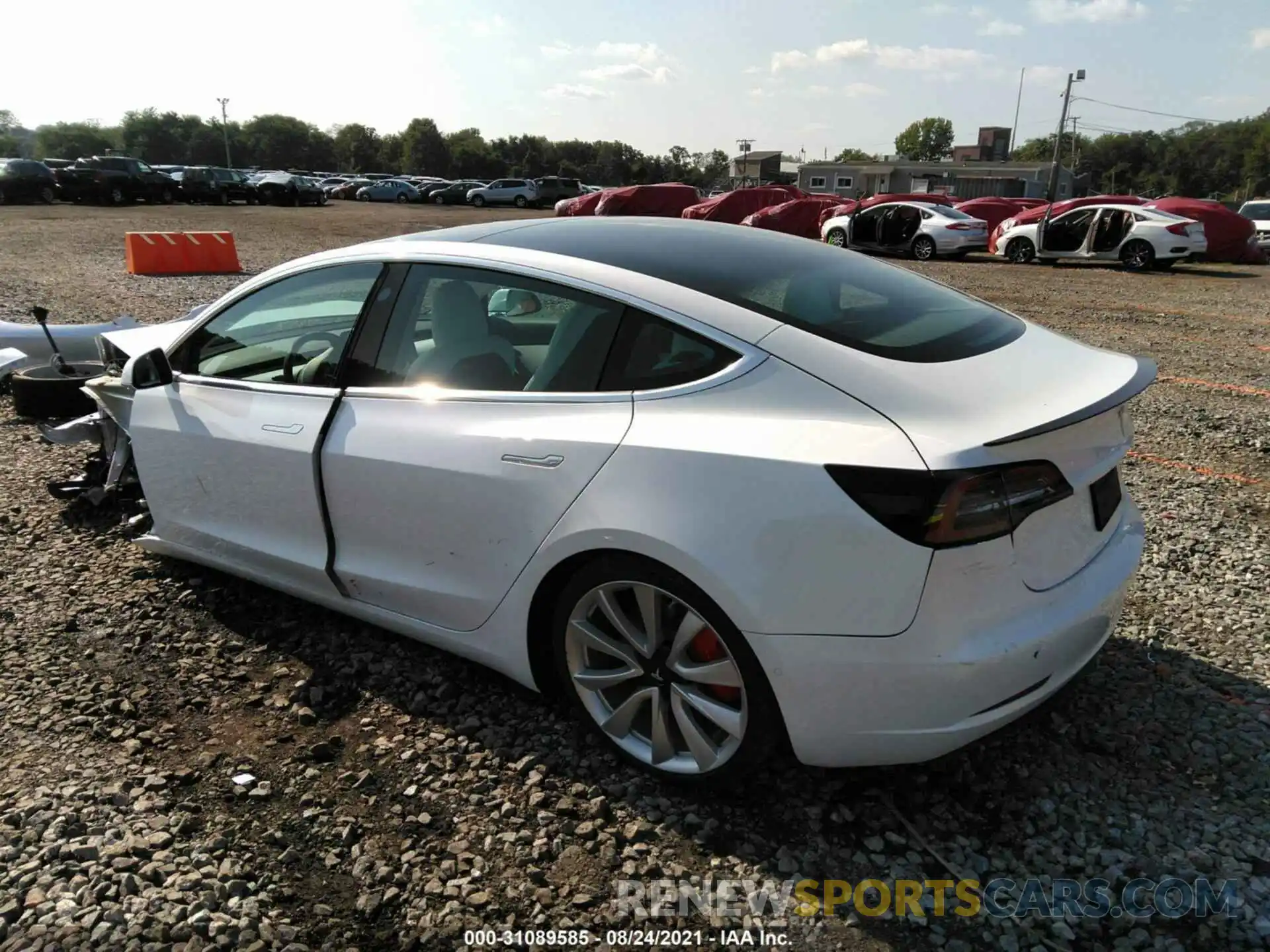 3 Photograph of a damaged car 5YJ3E1EB5KF422123 TESLA MODEL 3 2019