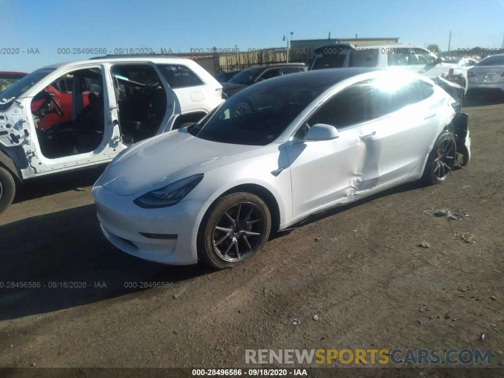 2 Photograph of a damaged car 5YJ3E1EB5KF433252 TESLA MODEL 3 2019