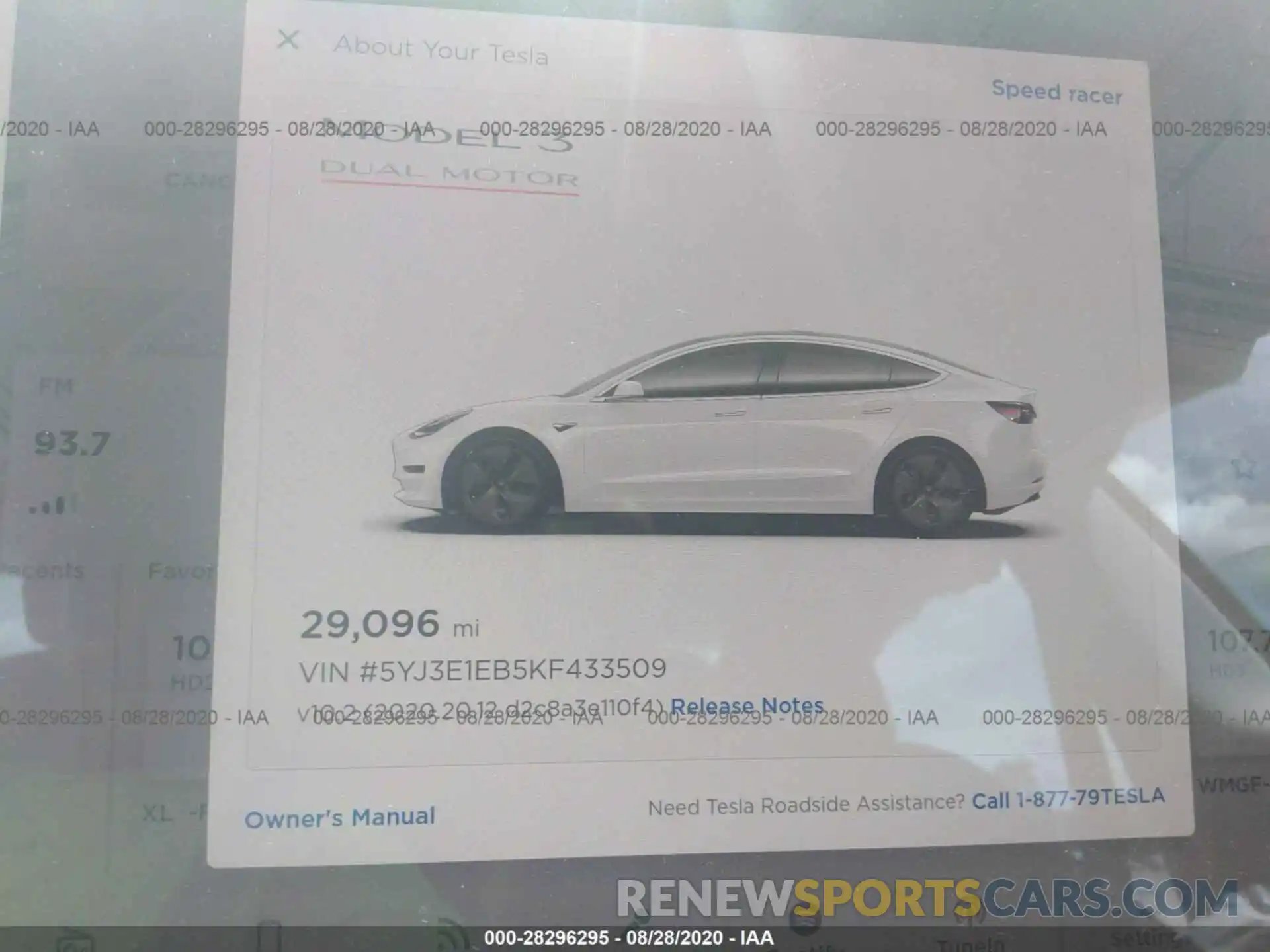 7 Фотография поврежденного автомобиля 5YJ3E1EB5KF433509 TESLA MODEL 3 2019