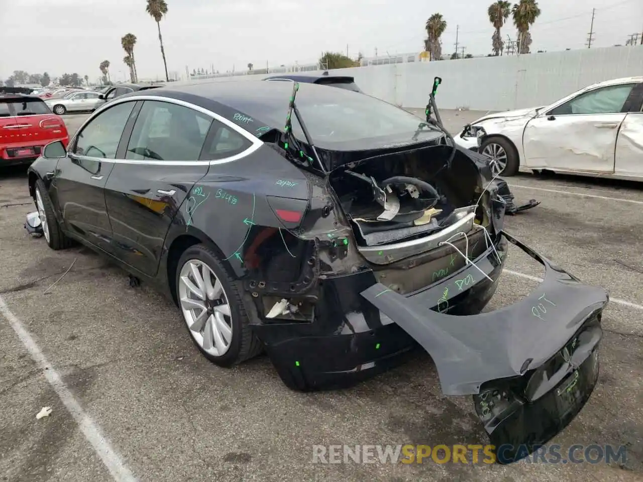 3 Photograph of a damaged car 5YJ3E1EB5KF433574 TESLA MODEL 3 2019