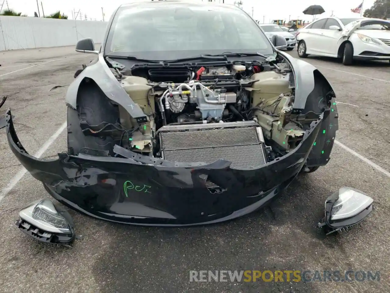 9 Photograph of a damaged car 5YJ3E1EB5KF433574 TESLA MODEL 3 2019