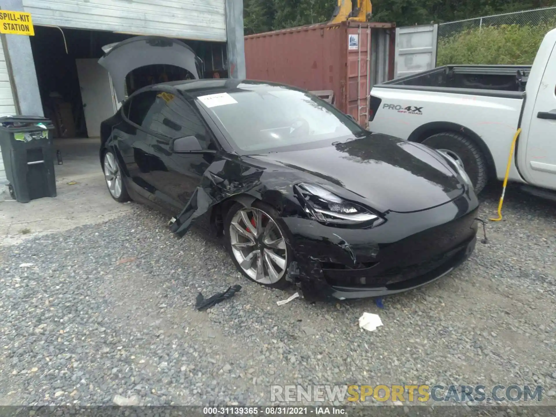 1 Photograph of a damaged car 5YJ3E1EB5KF438340 TESLA MODEL 3 2019