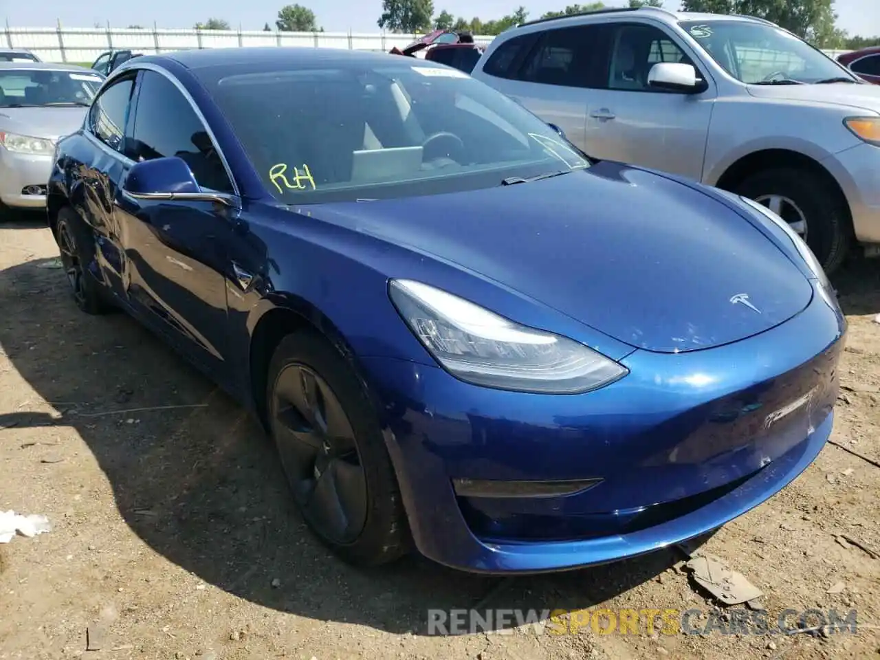 1 Photograph of a damaged car 5YJ3E1EB5KF442159 TESLA MODEL 3 2019