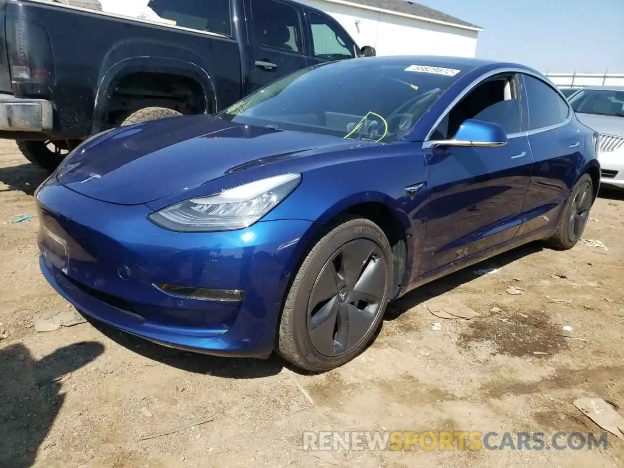 2 Photograph of a damaged car 5YJ3E1EB5KF442159 TESLA MODEL 3 2019