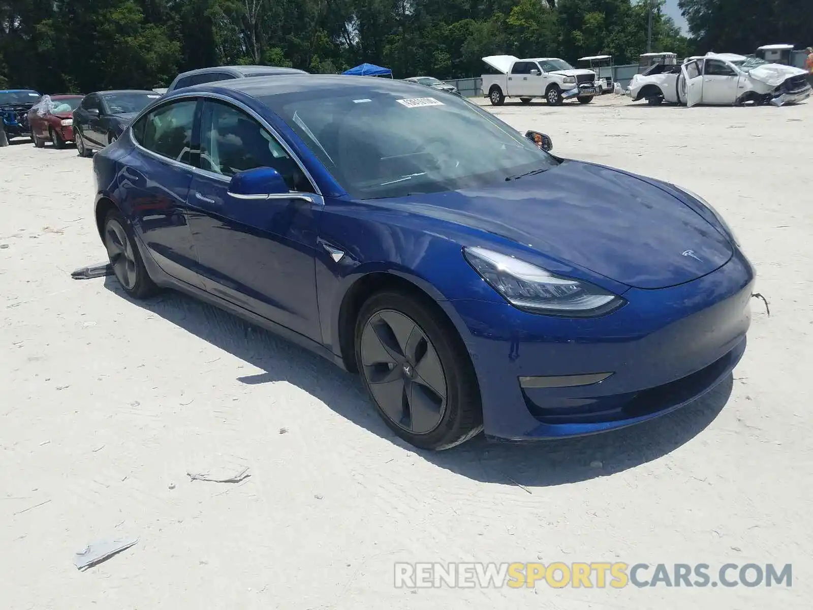 1 Photograph of a damaged car 5YJ3E1EB5KF442176 TESLA MODEL 3 2019