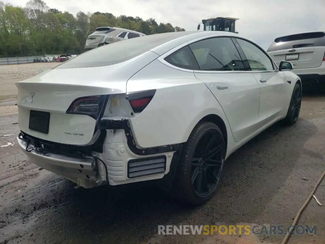 4 Photograph of a damaged car 5YJ3E1EB5KF442307 TESLA MODEL 3 2019