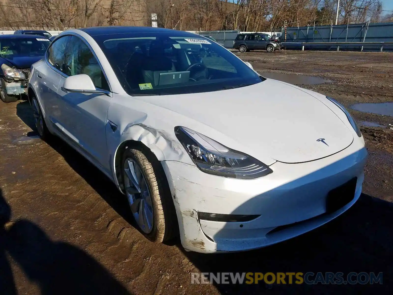 1 Photograph of a damaged car 5YJ3E1EB5KF442405 TESLA MODEL 3 2019