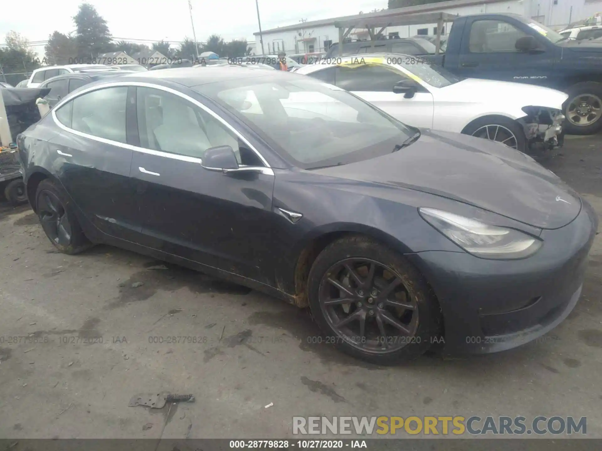 1 Photograph of a damaged car 5YJ3E1EB5KF450424 TESLA MODEL 3 2019